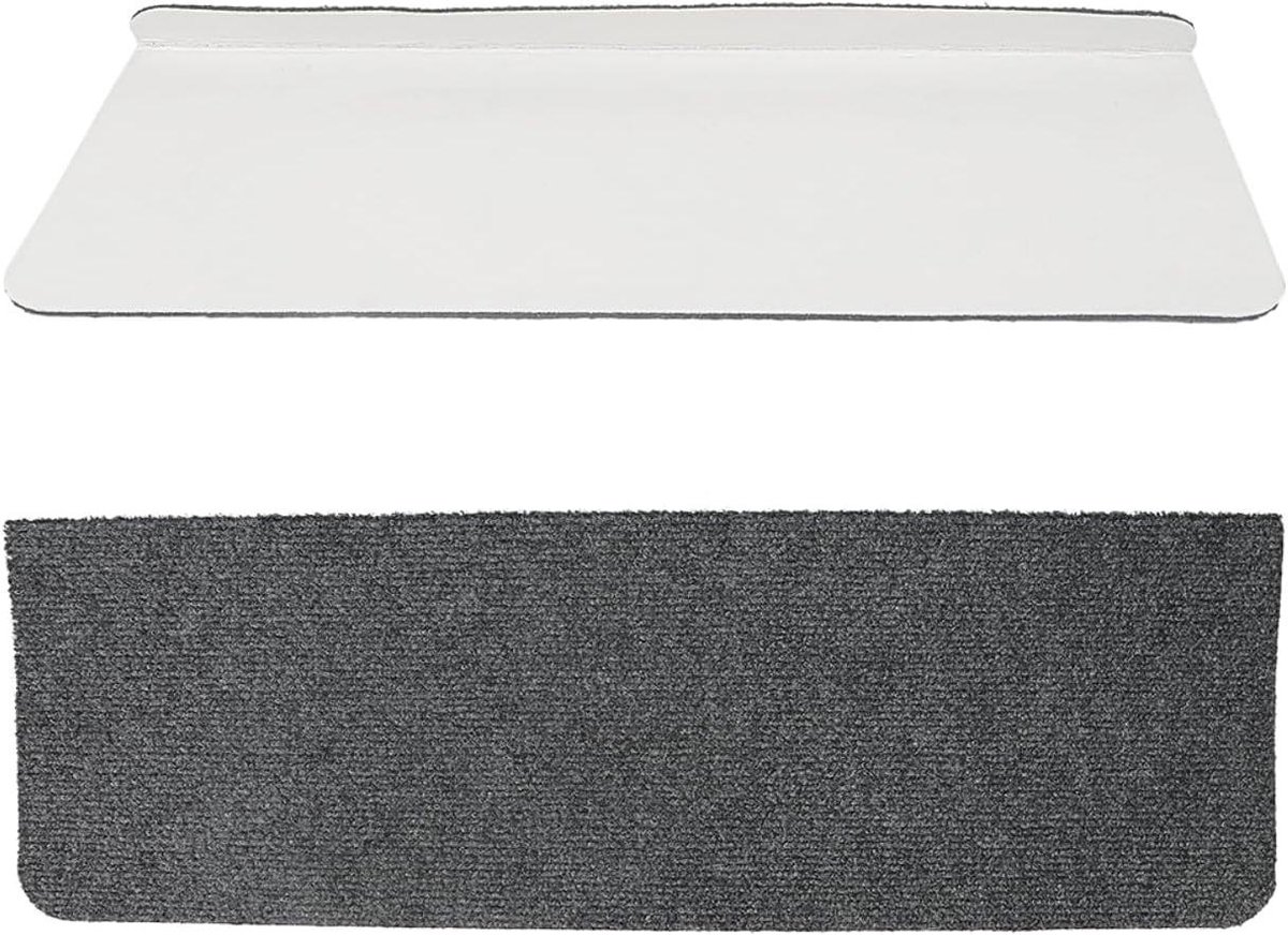 Zelfklevende Trapmatten - Antislip Treden - Veiligheid Thuis - Geluidsisolerend Zelfklevend - 65x25 cm - Grijs