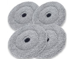 4x Mop pads geschikt voor Roborock Saros 10 - Rond dweil doek
