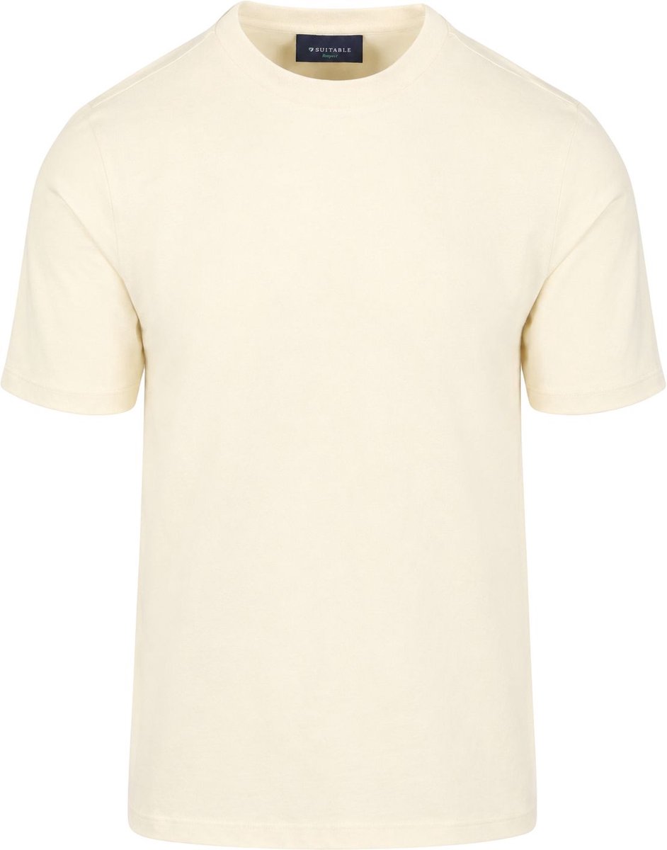 Suitable Respect T-shirt Tim Ecru - Maat M - Heren - Casual T-shirts