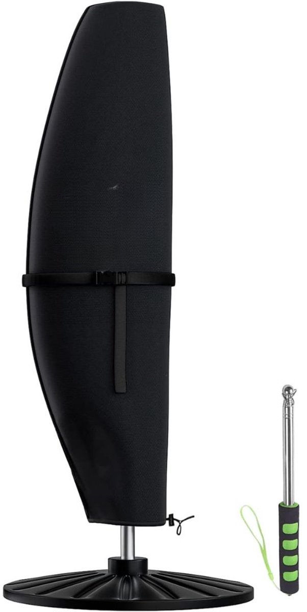 LNMsolutions® Parasolhoes - Parasolhoes Waterdicht - Beschermhoes voor Zweefparasol - Zwart - 50cm x 30cm x 196cm