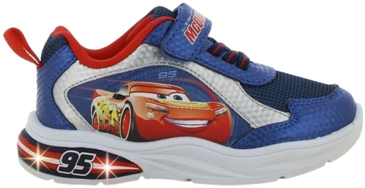 Disney Cars - Sneakers voor jongens - Lightning McQueen Schoenen met lichtjes voor kinderen - Klittenbandsluiting en Bliksem - Maat 29 - Rood