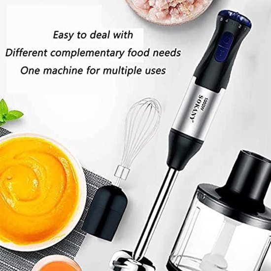 Handmixer 4-in-1 - Keukenmachine Blender - Eten Bereiden - Krachtige 1000W Motor - 700 ml - Multi — afbeelding 4