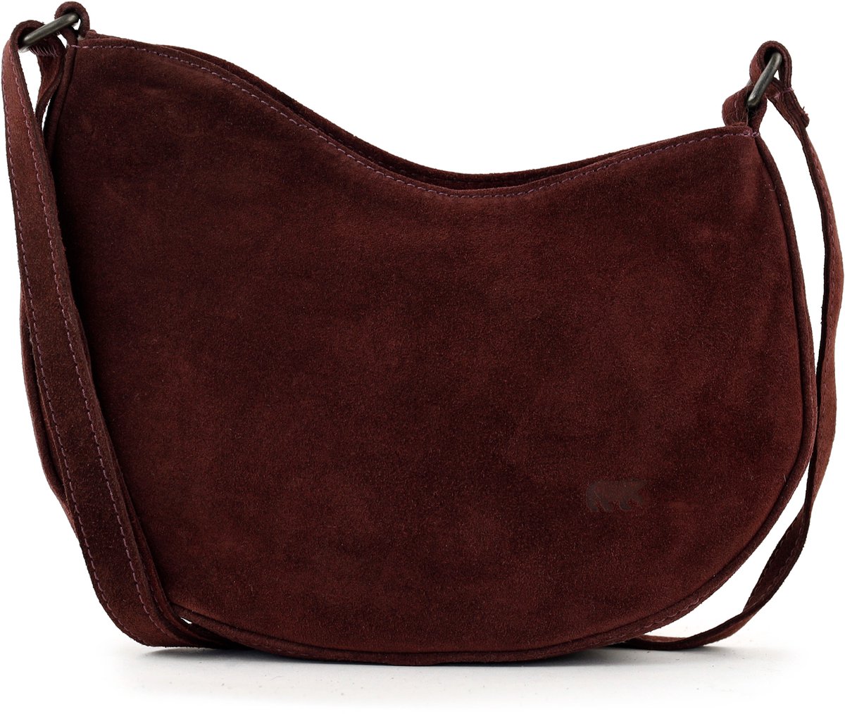 Bear Design Tamara Suede Leren Schoudertas - Bordeaux Rood
