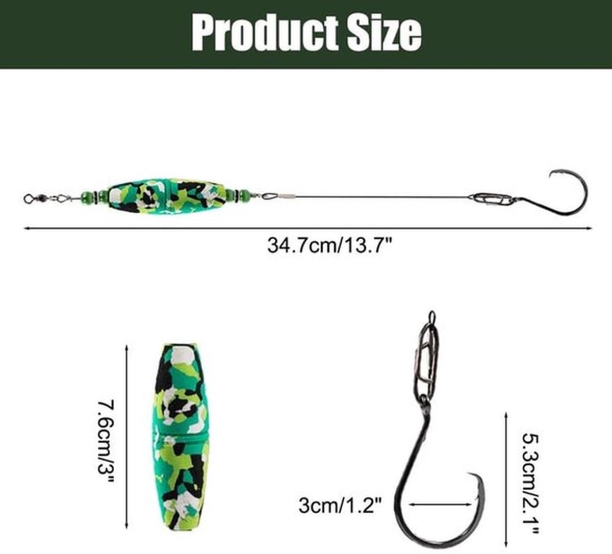 Meerval Rig Floats Kit - 4 Stks Meerval Float Rigs met Haken en Rammelaars