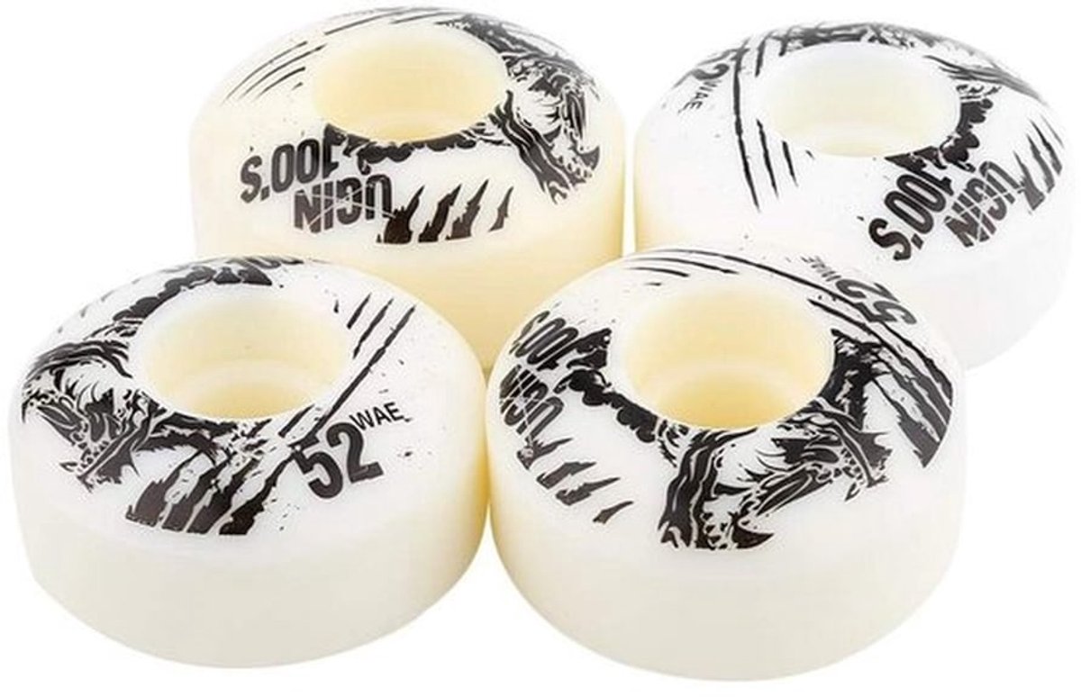 Skateboard Wielen 52mm - 4 Stuks/Set - Duurzaam PU - Stabiel - Geschikt voor Ruw Terrein - Hardheid SHR-100A - Skatewielen