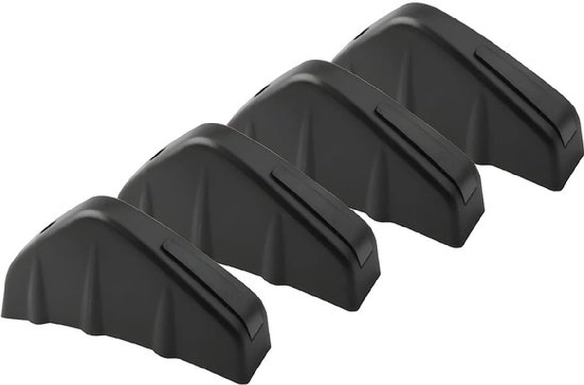 Achterbumperspoiler Set van 4 - Driehoekige Spoilerlip - Haaienvin Ontwerp - ABS Materiaal - Waterdicht - Universele Toepassing