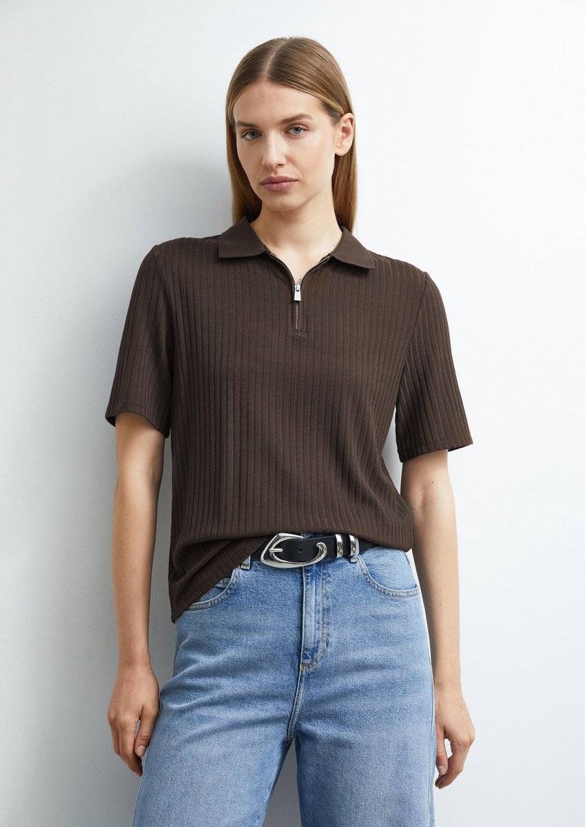 Poloshirt met rits