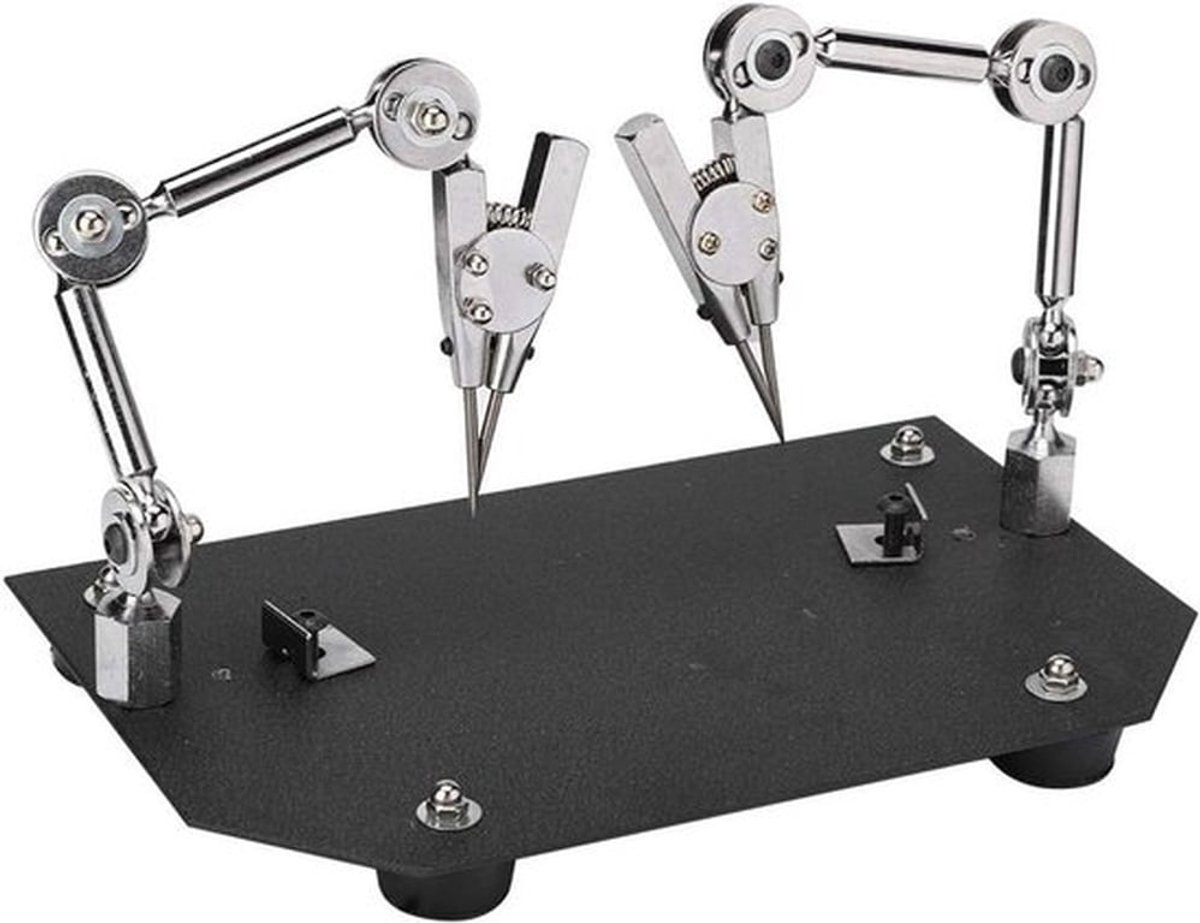 Multifunctioneel soldeerwerkstation voor sieraden met 2 klemmen en derde arm voor precisiewerk