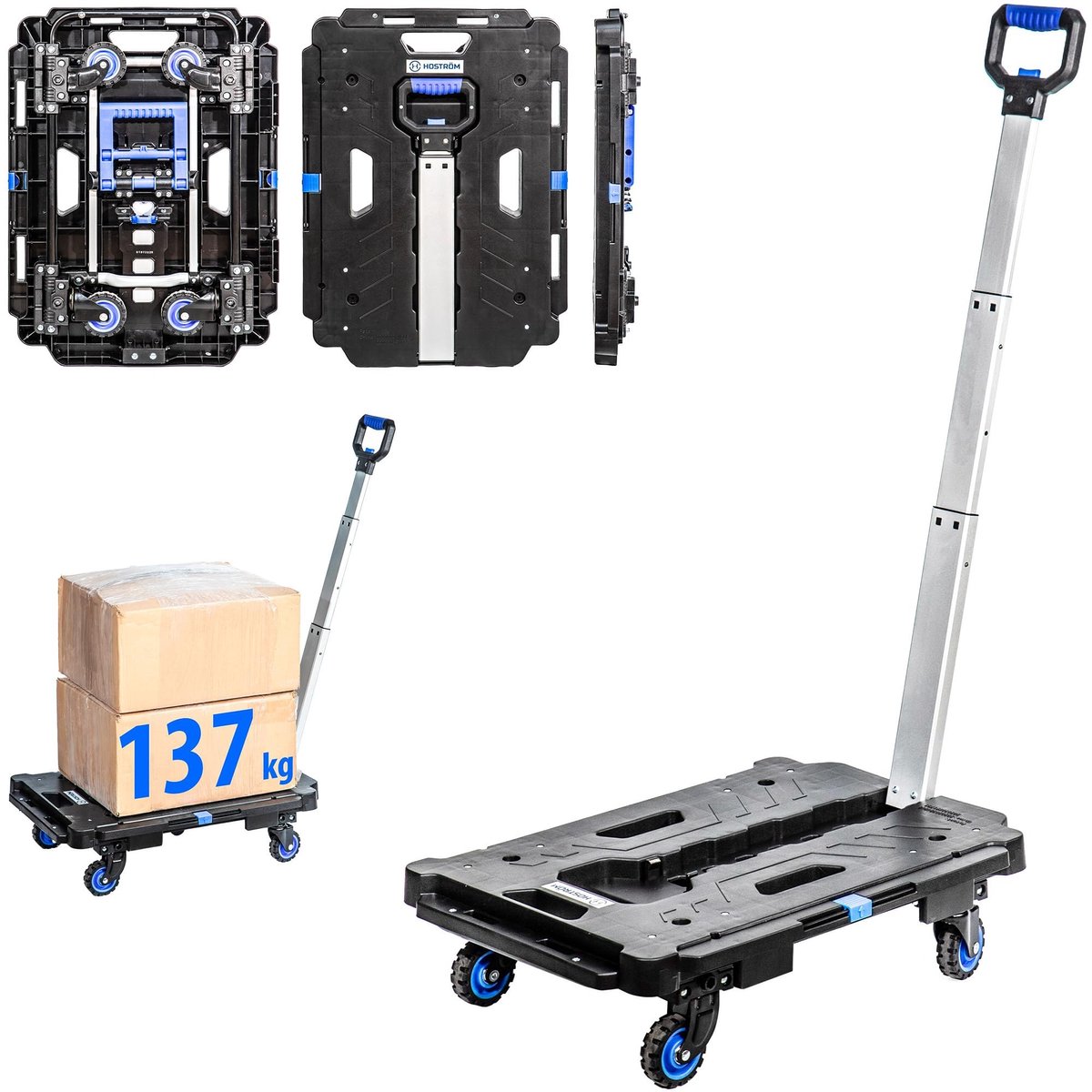 Solidchoice - Vouwbare Trolley voor Efficiënt Transport