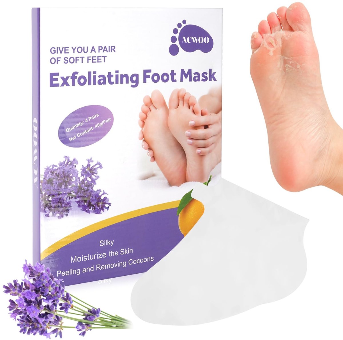 Solidchoice - Voet Peeling Masker voor Zachte Voeten, 4 Paar