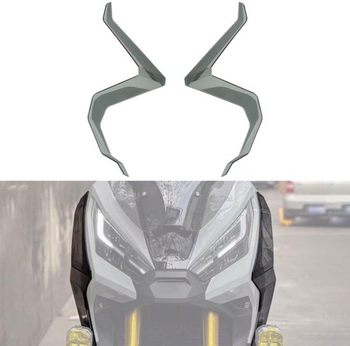Windvleugel Zijkuip - Beenbeschermer - Zijruit Winglets - Voorspatbord Spoiler - Modificatie Accessoires - Hoogwaardige ABS-hars - Motorfietsaccessoires
