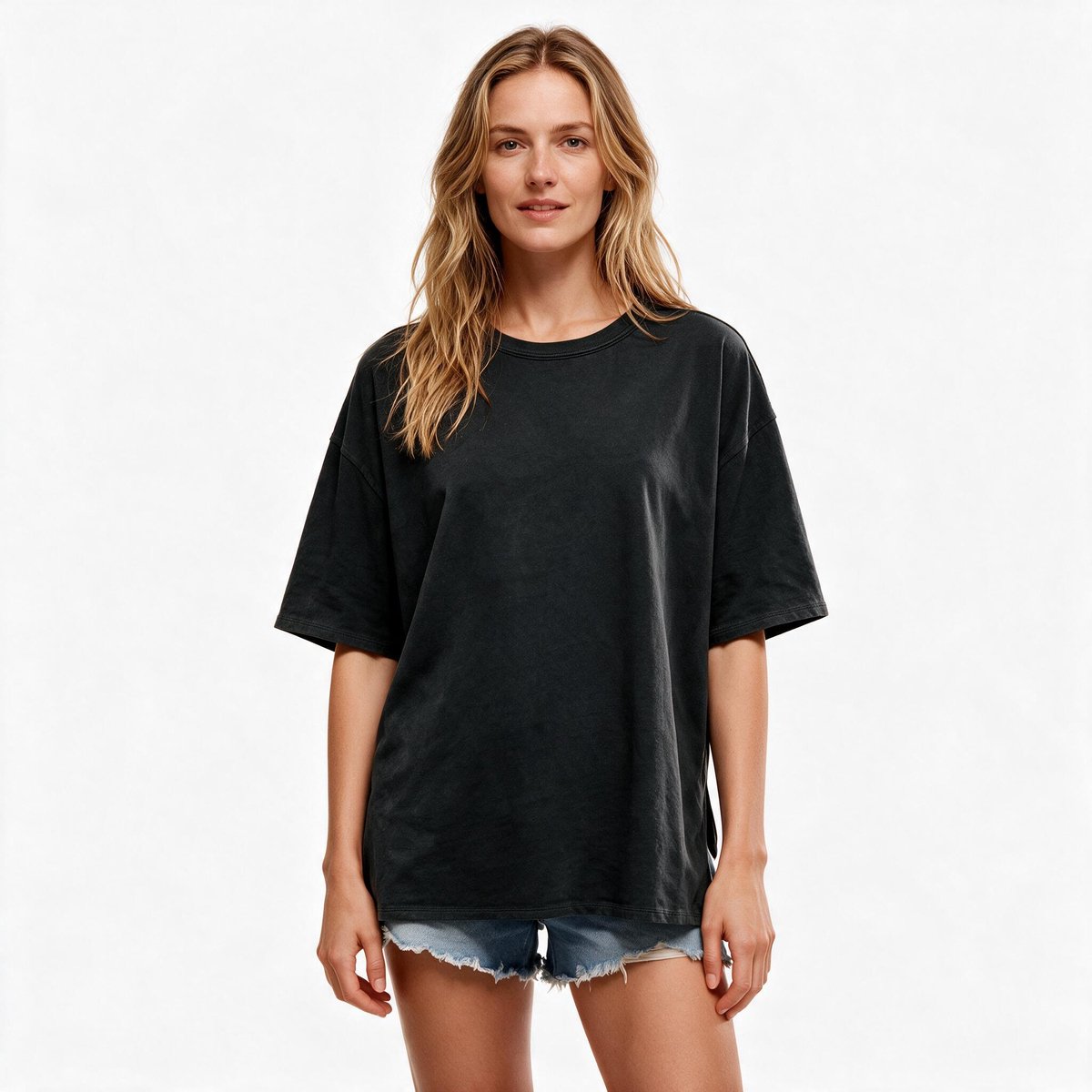 Imily Bela Dames Oversized Basic T-shirt met Korte Mouwen