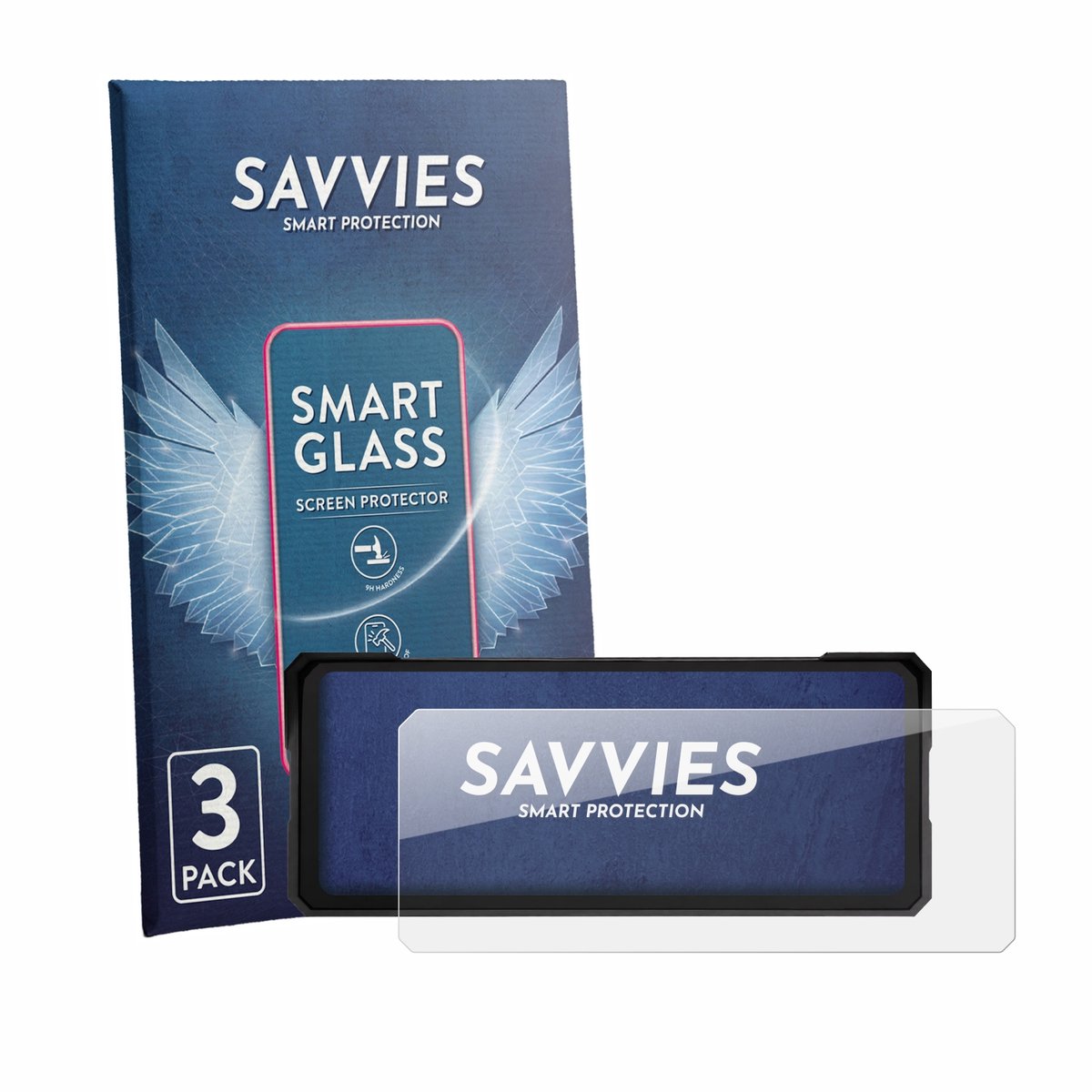 3 Stuks Savvies Screenprotector - geschikt voor Jansite MT36 8.1" - beschermfolie glas transparant