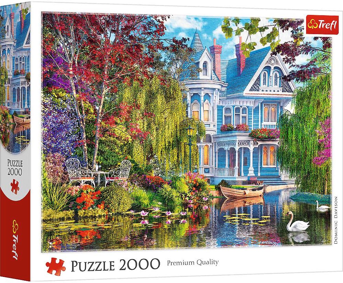 Puzzel 2000-delig: Huis aan het meer 27129