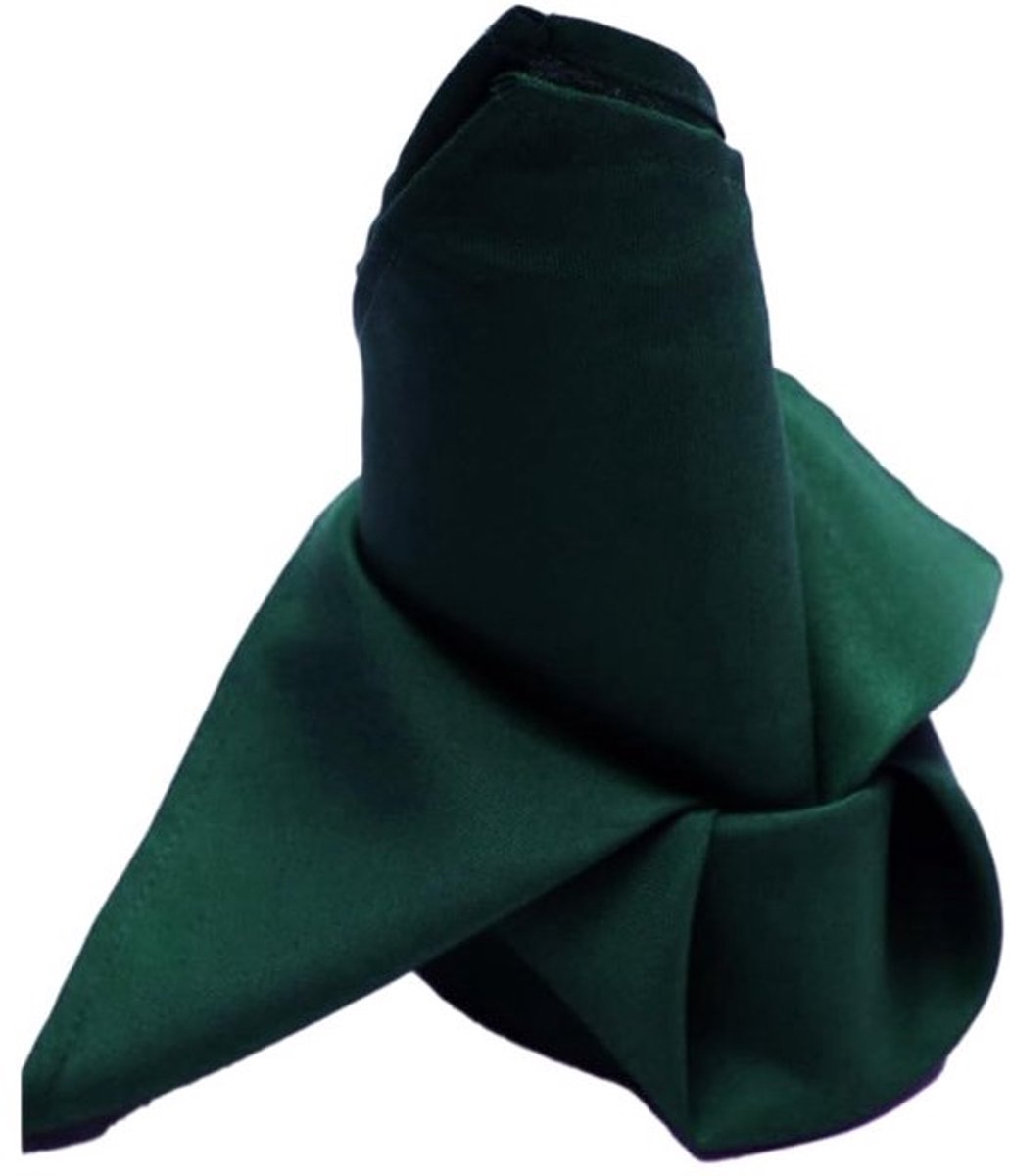 Stoffservetten 4 stuks - Herbruikbare Servetten - Tafelservetten - Polyester - 45 x 45 cm - Donkergroen - Tafeldecoratie
