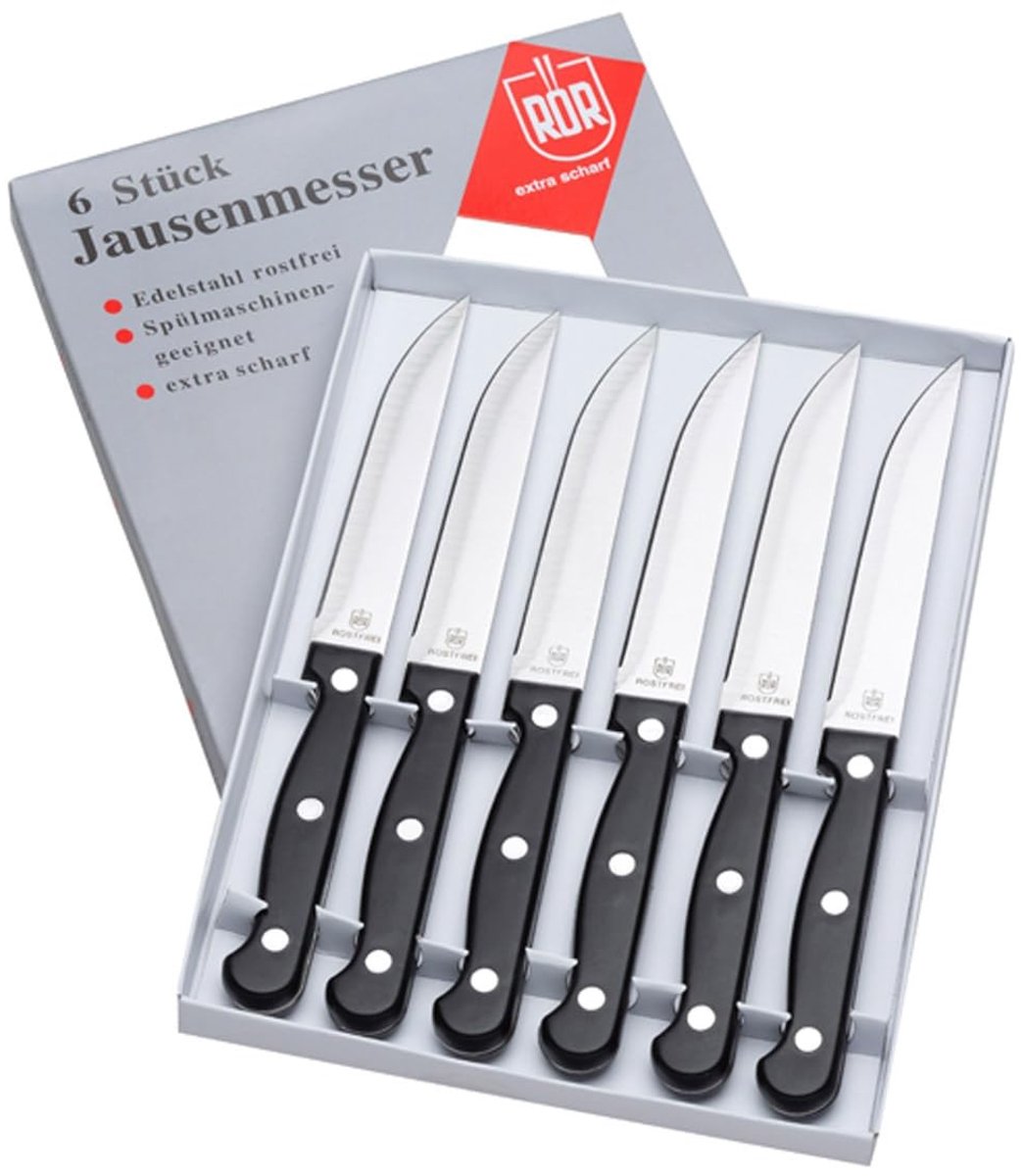 Solidchoice - Set van 6 Stalen Tafel- en Broodmessen