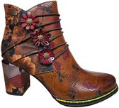 Dames Enkellaars Laura Vita Maevao 21 Camel Cognac - Maat 40