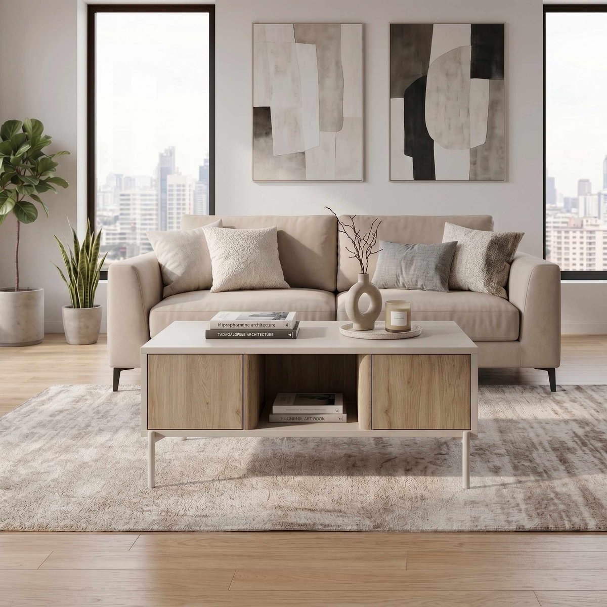 Asir - Salontafel - Zandsteen - 100 x 60 x 42 cm