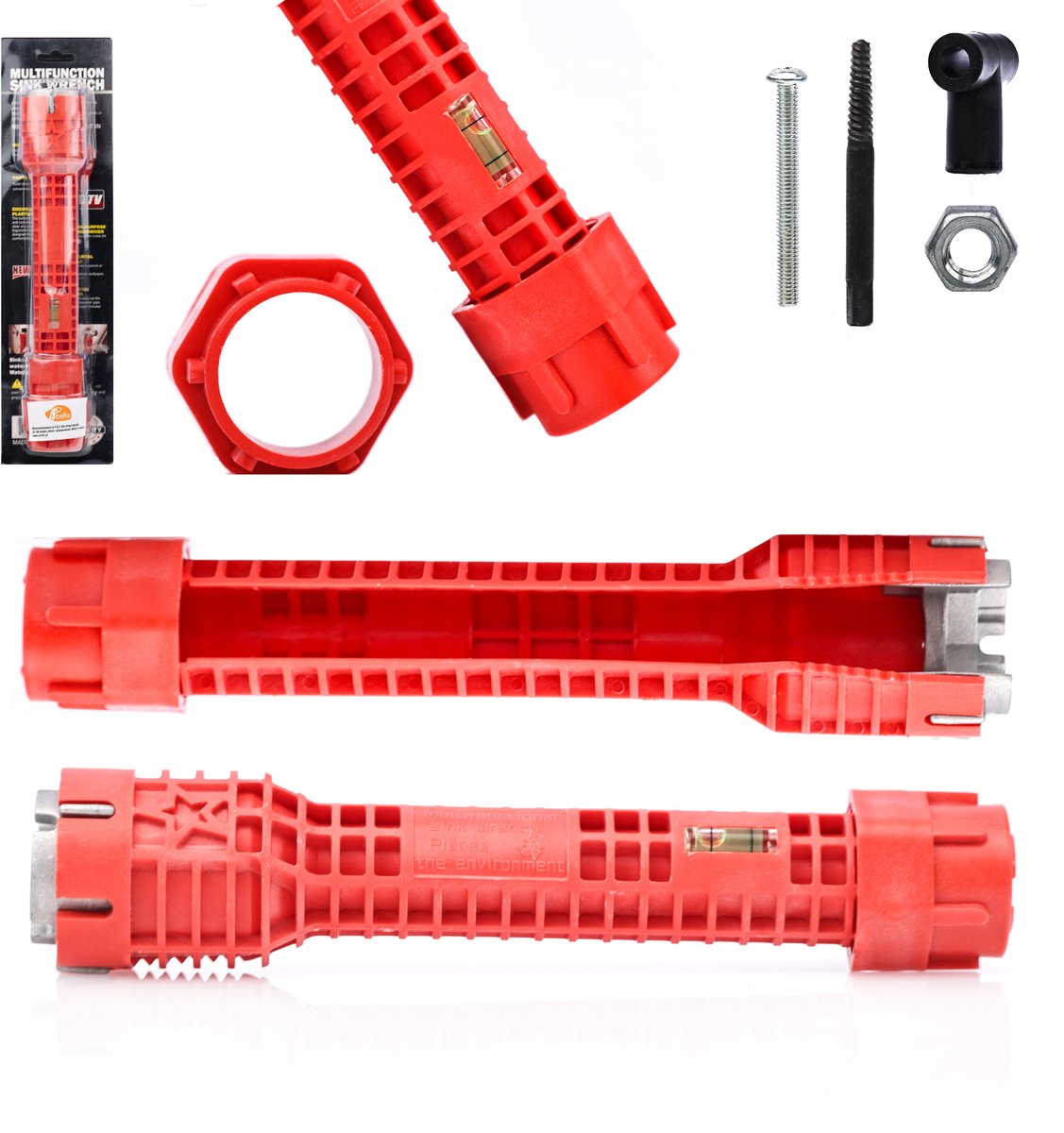 Rosfix Hydraulische Sleutel 8-in-1 - Multifunctioneel, Ergonomisch - ABS, Aluminium, 1/2'' & 3/4''