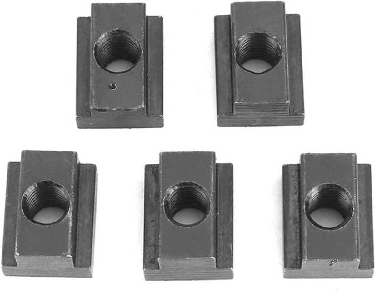 T-sleufmoeren 5 stuks met Black Oxide-afwerking voor T-sleuven in werktuigmachines M8/10-schroefdraad