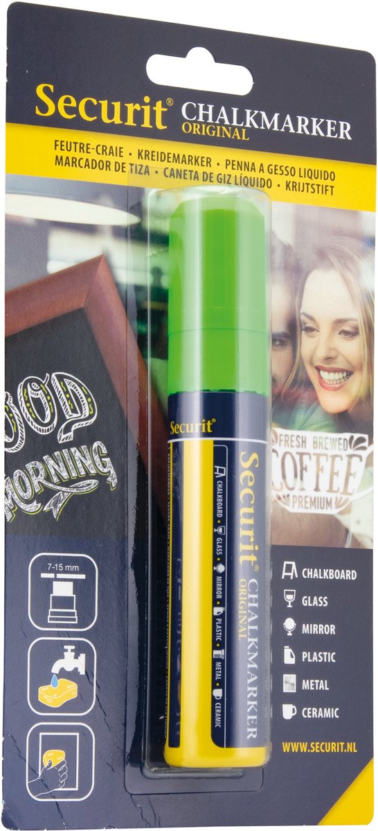 Securit® Original krijtstift met blokpunt in groen