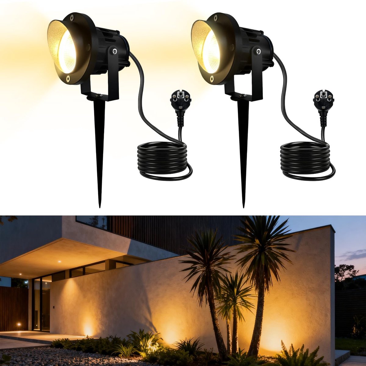 Solidchoice - 10W LED Tuinspot met Grondpen en Waterdicht IP65
