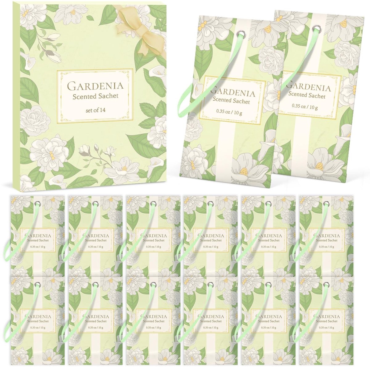 Solidchoice - Geurzakjes met Gardenia Geur, 14 Stuks