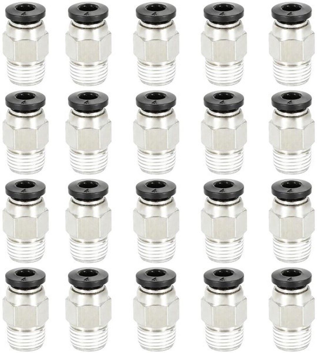 Snelkoppeling - 20 Stuks - Pt1/8 Draad - 4 mm
