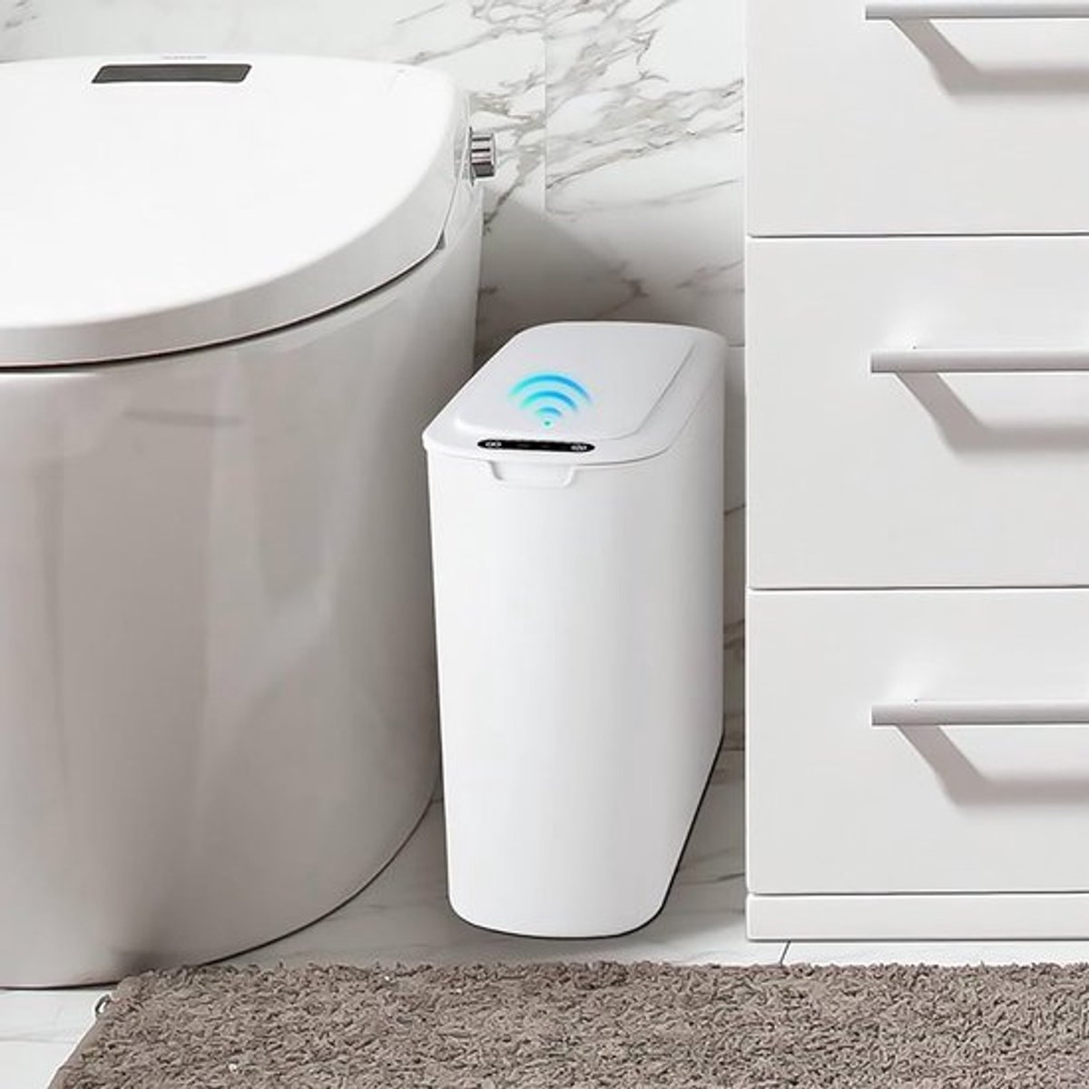 Automatische Afvalbak met Sensor - 25 Liter, Elektrisch met Zacht Sluitdeksel, Contactloze Afvaloplossing voor Slimme Huishoudens