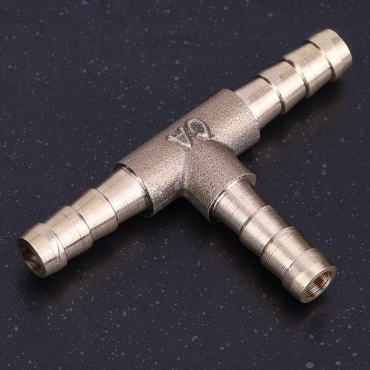 Slangconnector 3-Weg - Messing T-stuk - Voor Lucht/Water/Gas/Olie - Eenvoudige Installatie - Geschikt voor 6mm Hoses