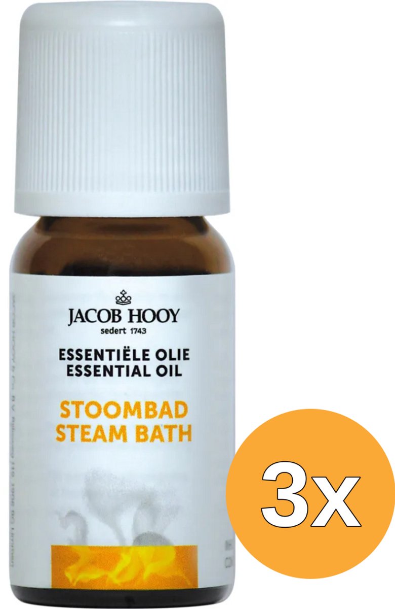 3x Jacob Hooy Stoombad olie (10 ml)