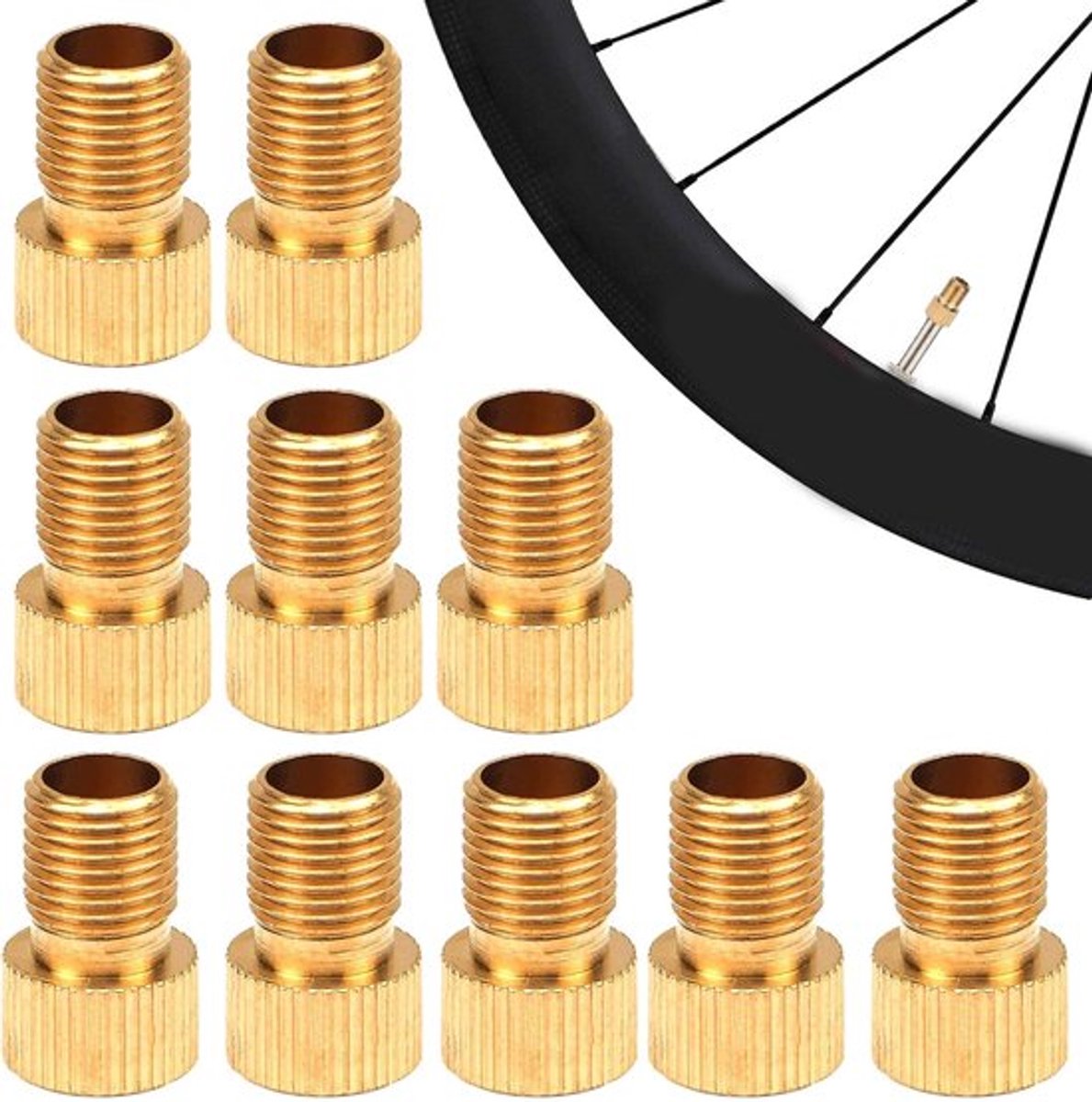 10pcs Fietsklepadapter - Franse Klepadapter - Fietsklepadapter - Ventieladapter Franse Klep