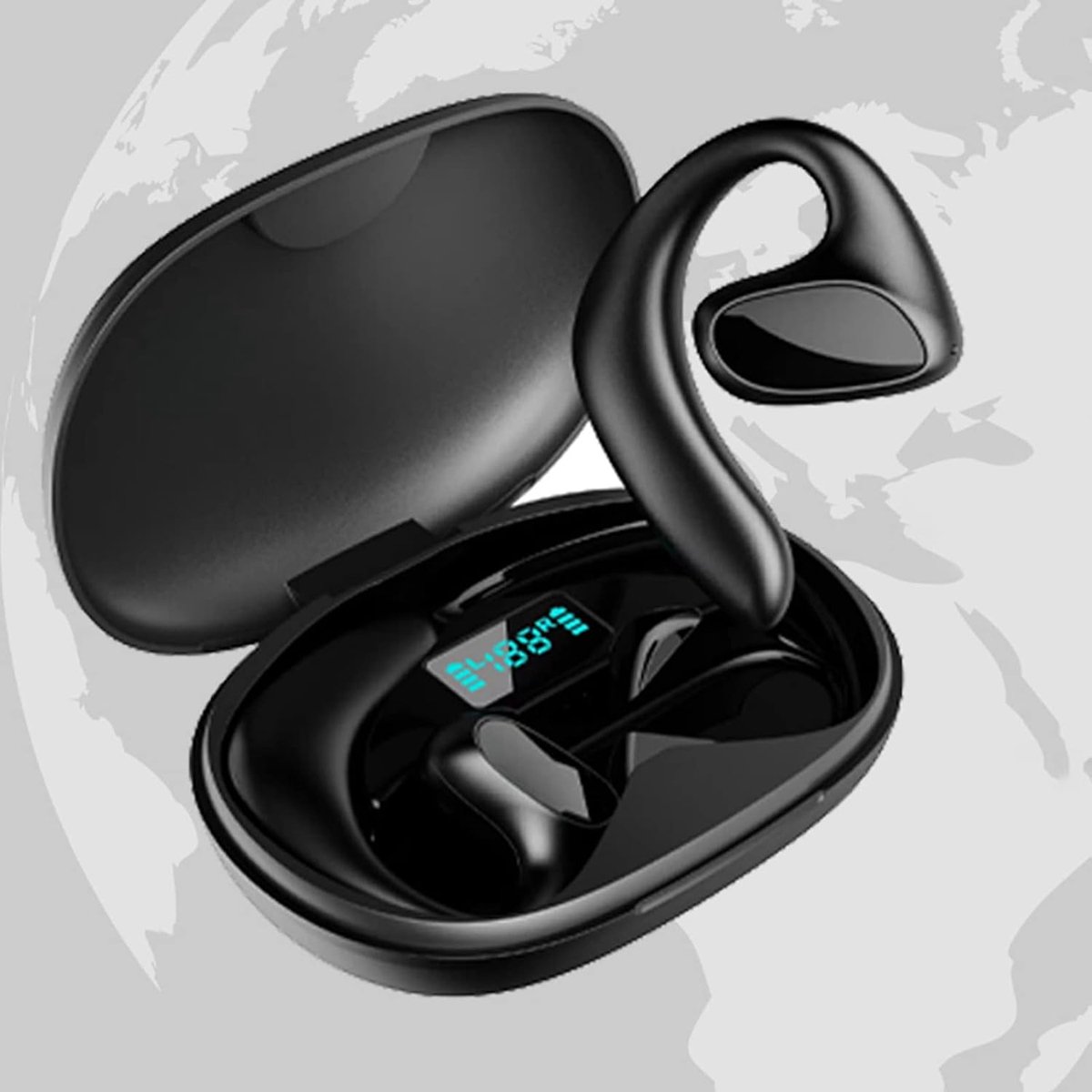 Hoofdtelefoon met spraakvertalingsfunctie, die realtime spraakvertaling in 156 talen ondersteunt, Bluetooth-hoofdtelefoon met ruisonderdrukking en tweeweg spraakvertaling.