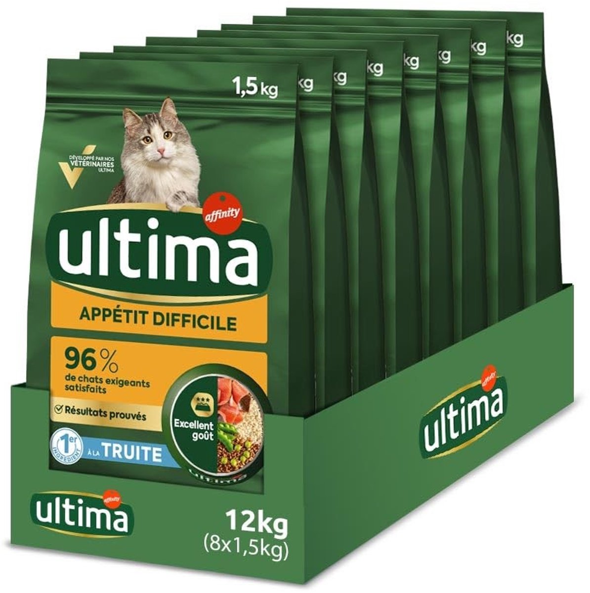 Solidchoice - Droogvoer voor Katten met Forel, 8 x 1.5 kg