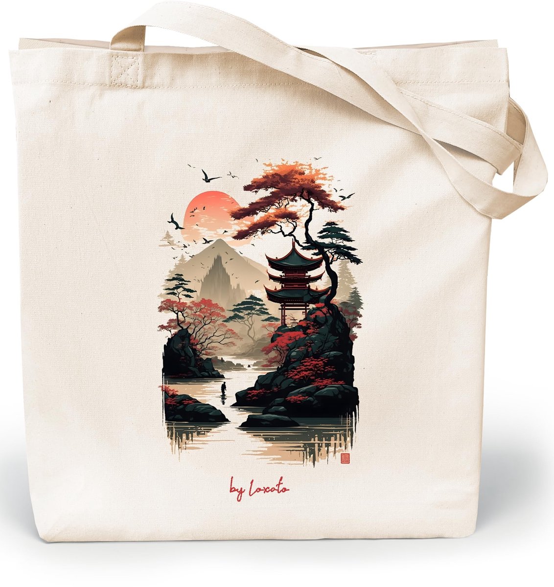 Solidchoice - Canvas Shopper Tas met Extra Ruimte