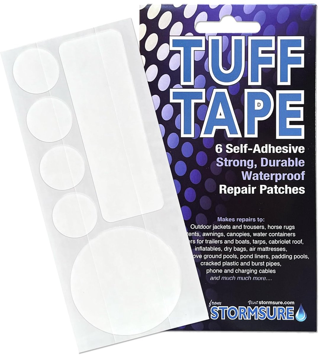 Reparatietape 6er Pack Assorted Patches - Waterproof Zelfklevend - Voor tent, jas, rugzak en opblaasbaar - ShopVlot