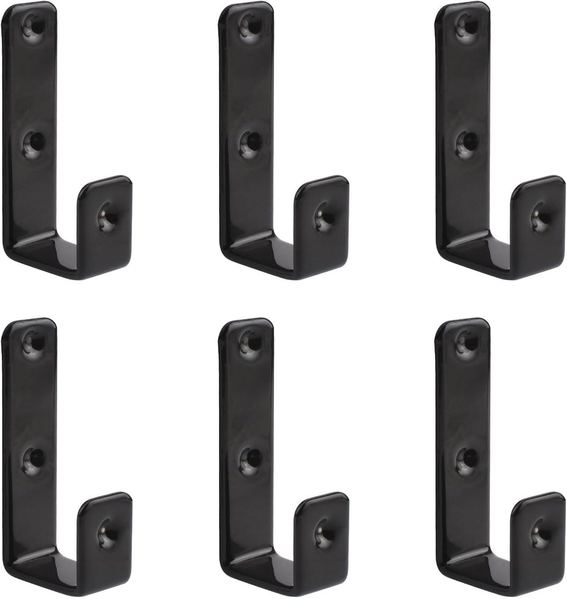 Ladderhaken 6 stuks - PVC gecoat - Zwart ijzer - Sterke bevestiging voor decoratietools - ShopVlot