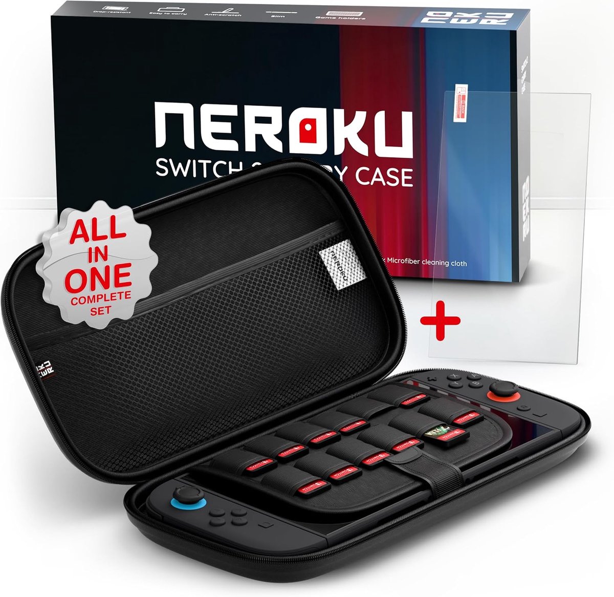 Neroku tas voor Switch 2 - Robuuste bescherming - Inclusief pantserglasfolie - Ideaal voor onderweg - ShopVlot
