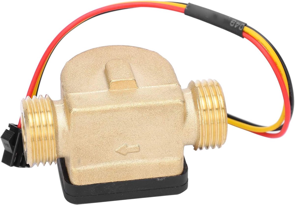 Waterdoorstromingssensor 1/2 Inch - Messing - 3-24V DC - Voor douchewaterverwarmer - ShopVlot