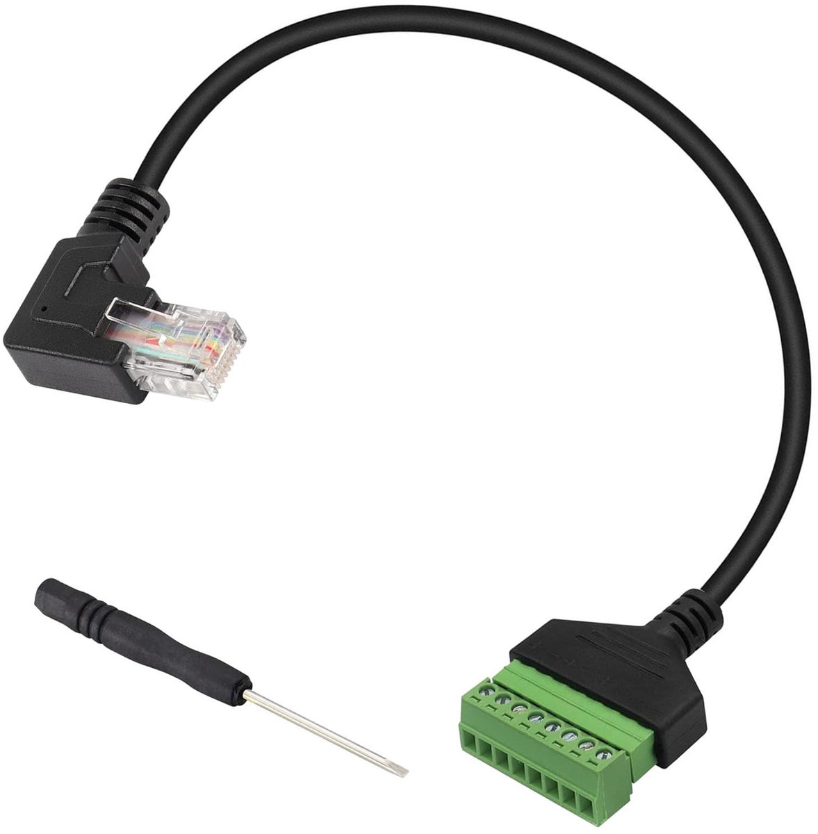 RJ45 adapter 90 graden links - Solderen vrij - 8P8C plug - Betrouwbare netwerkverbinding - ShopVlot