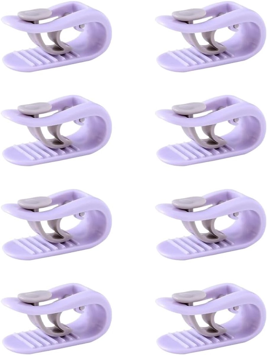 Duvet cover clips 8 stuks - plastic - antislip klem zonder naald - voorkomt verschuiven - ShopVlot