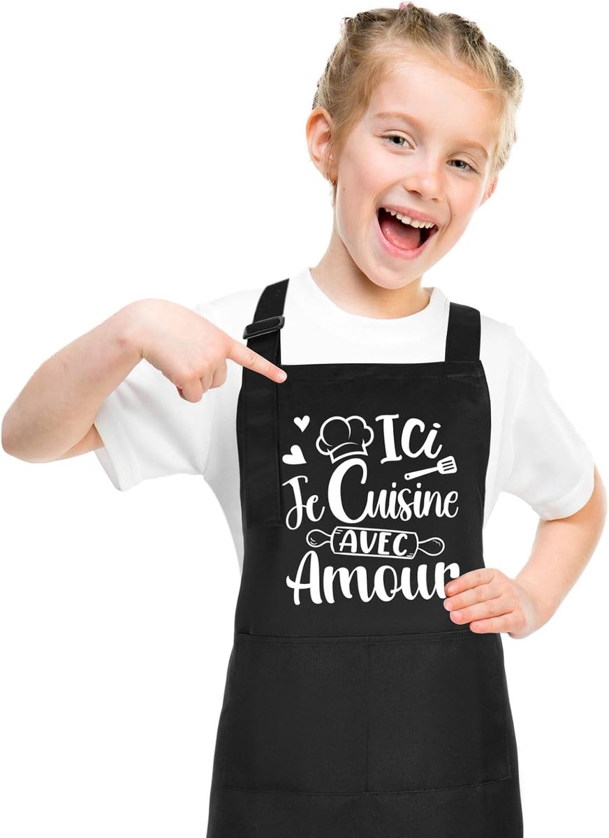 Keukenschort voor kinderen - Waterdicht - Verstelbaar met zak - Ideaal voor koken en tuinieren - ShopVlot