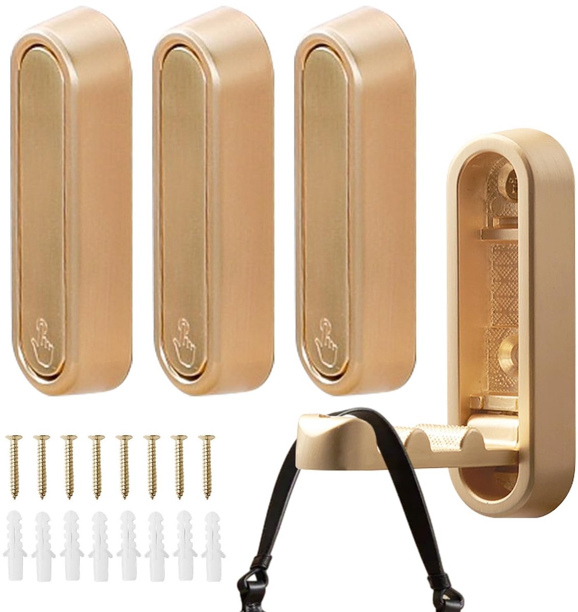 Solidchoice - 4 Stuks Onzichtbare Kledinghaken met Hoge Draagcapaciteit