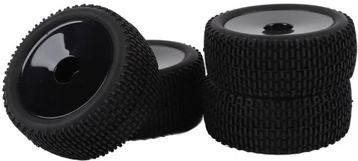 Buitenbanden Uniek ontwerp voor WLTOYS, sterke aanpassingsvoorwaarden Wielen op de Rlaar It It 1/12 1/10 Rubber in nylon op een schaal (ZWART)