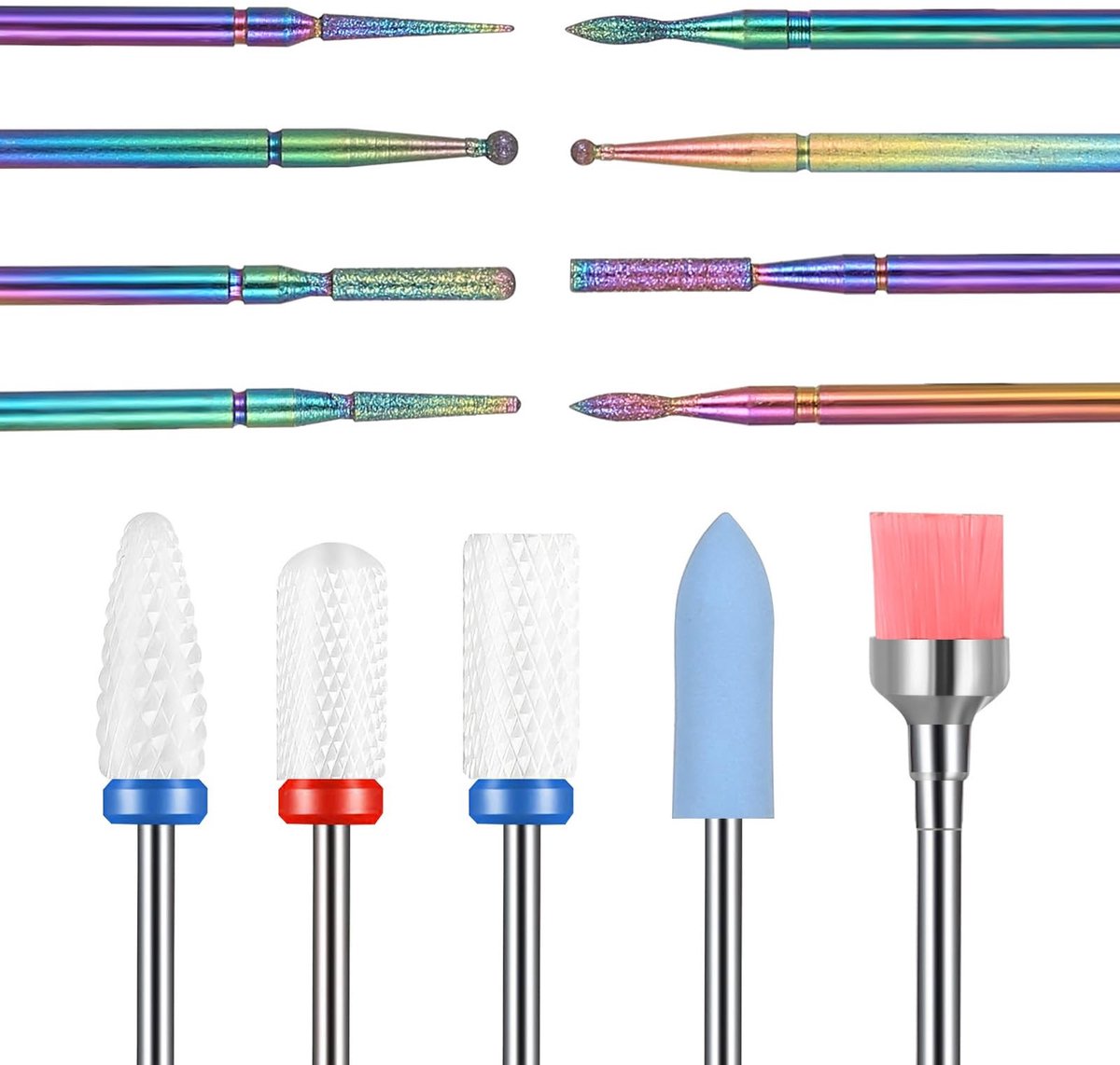 Solidchoice - 13 Stuks Nagelfrees Bits voor Gel Nagels