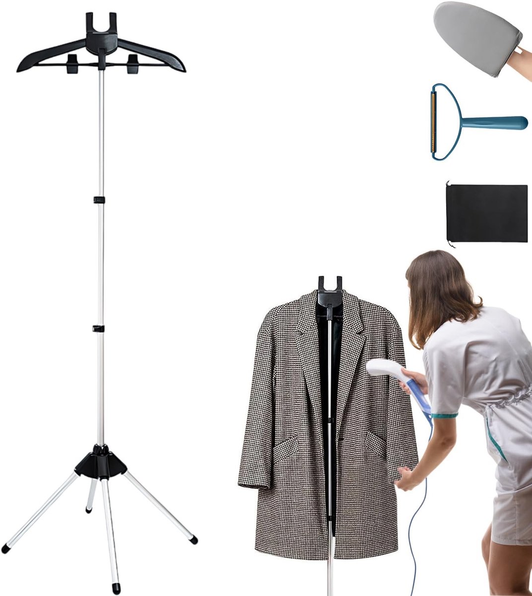 Solidchoice - Garment Steamer Stand met Verstelbare Hoogte en 360° Rotatie