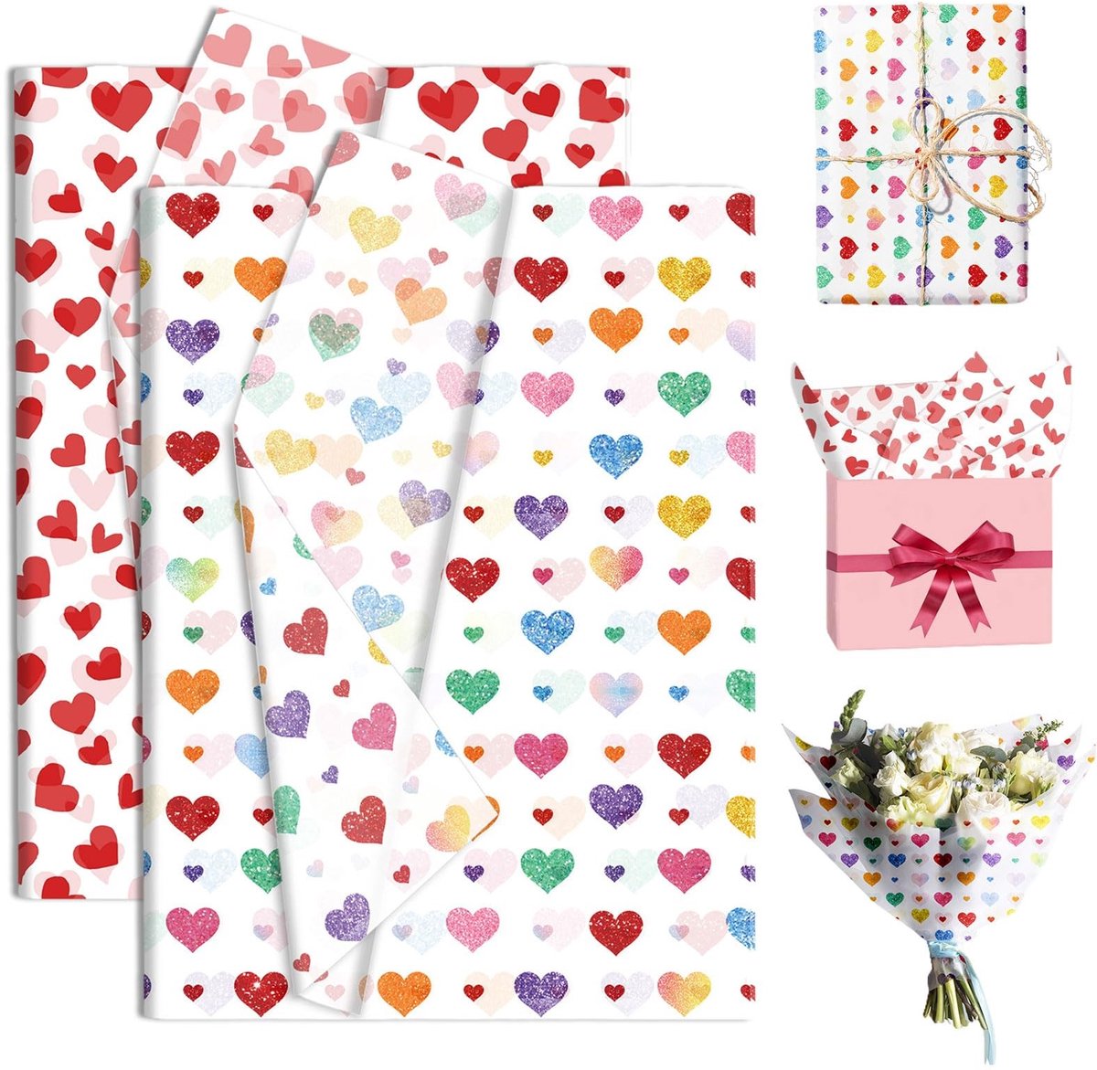 Solidchoice - Set van 100 Vellen Zijdepapier voor Cadeauverpakkingen