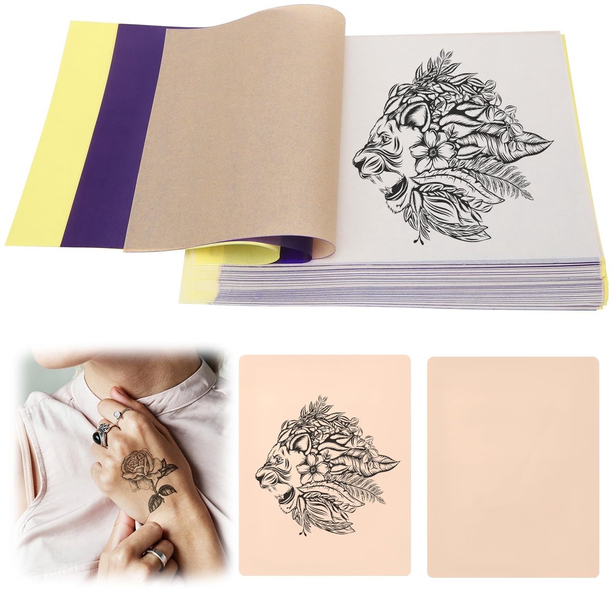 Solidchoice - Tattoo Transferpapier Set met Oefenhuid