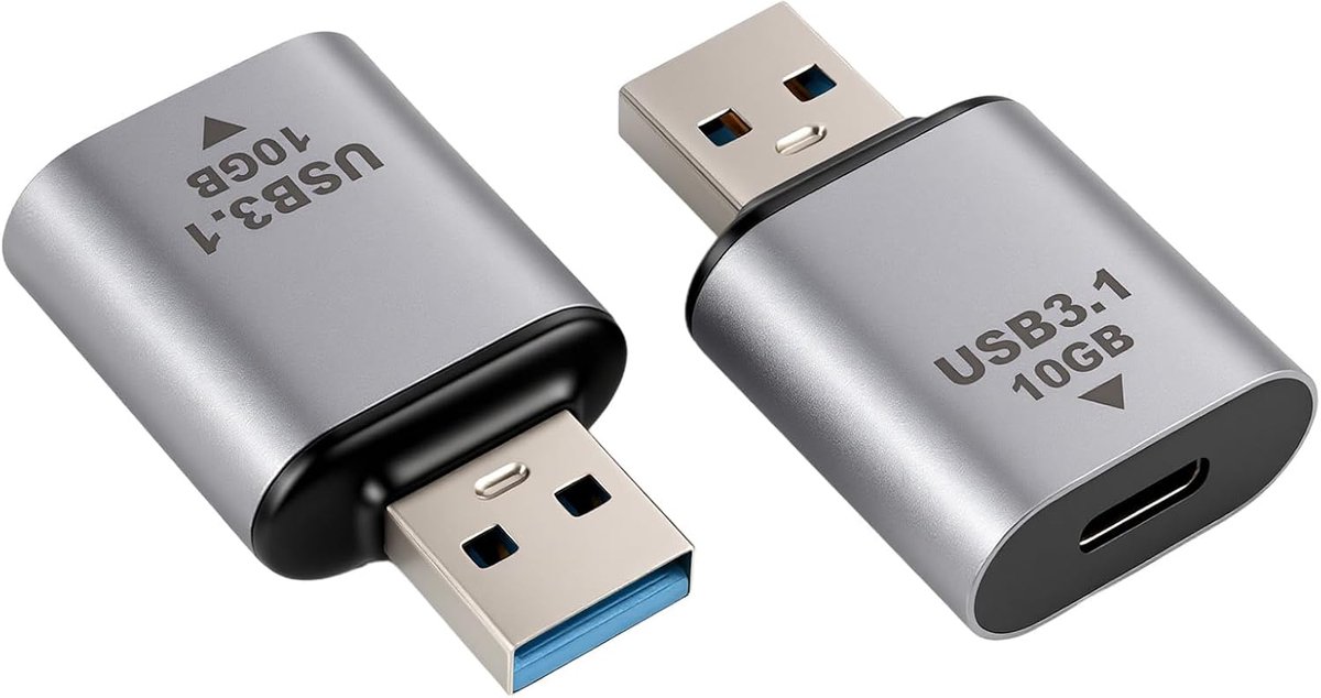 2pcs 10Gbps USB-C Bus to USB Plug Adapter 3.1, USB-A to Type-C OTG Adapter for USB 3.0, Supports Video and Audio for - ShopVlot