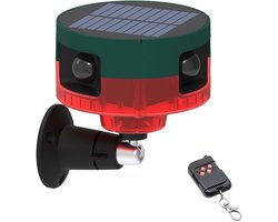 KEEDA Solar 129dB Sound and Strobe Light 360°Motion Sensor Alarm, Recording Custom Post Siren Security System for Farm - ShopVlot